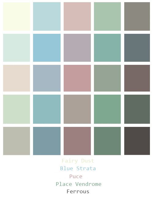 the color scheme for blue strata, place vendrome and ferrous