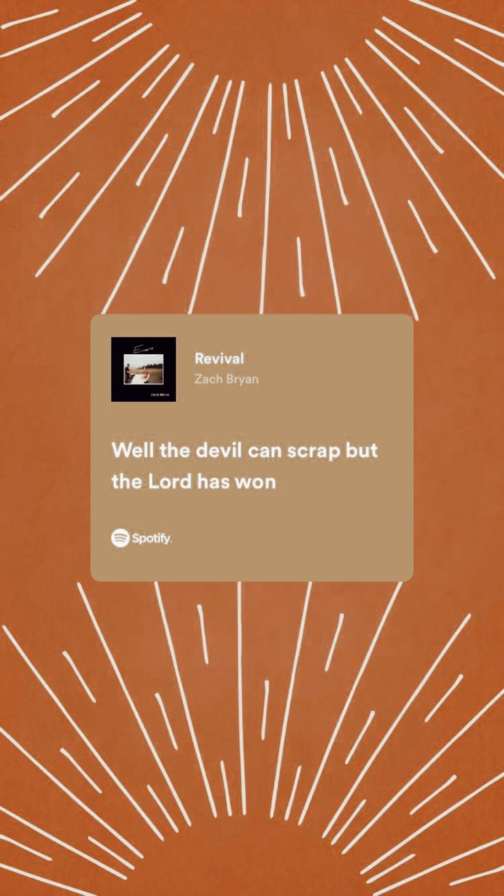 an orange background with white lines on it and the words well the devil can scrap but the lord has won