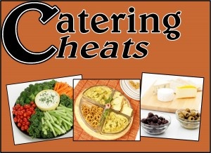 the cover of catering cheaps, with pictures of different foods and vegetables on it