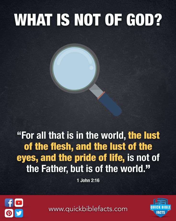 a magnifying glass with the words what is not of god?