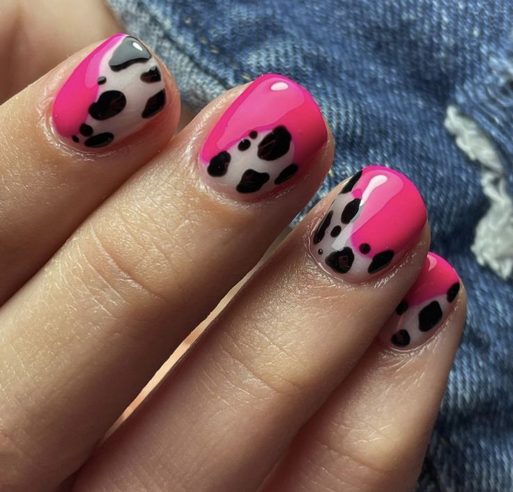 Holloween Nails, Minimal Nails Art, Cow Nails, Manicure Gel, Animal Nails, Crazy Nails, Best Girl, Cute Gel Nails, Nails Desing