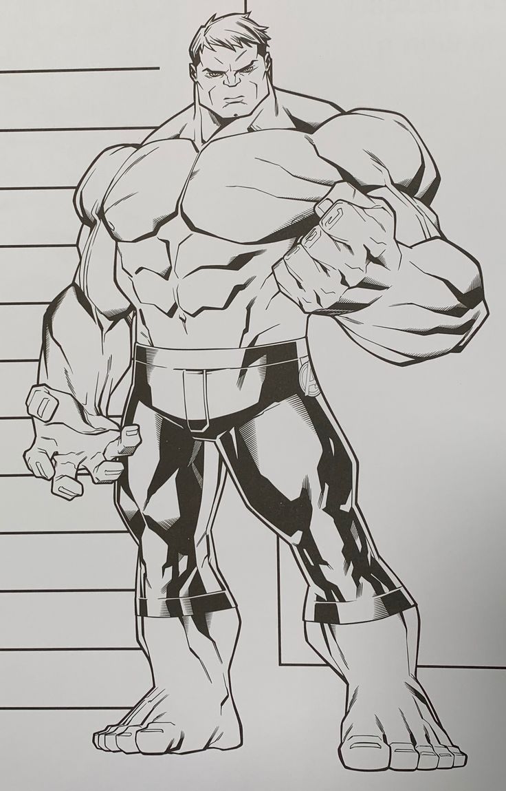 a drawing of the incredible hulk from the avengers movie