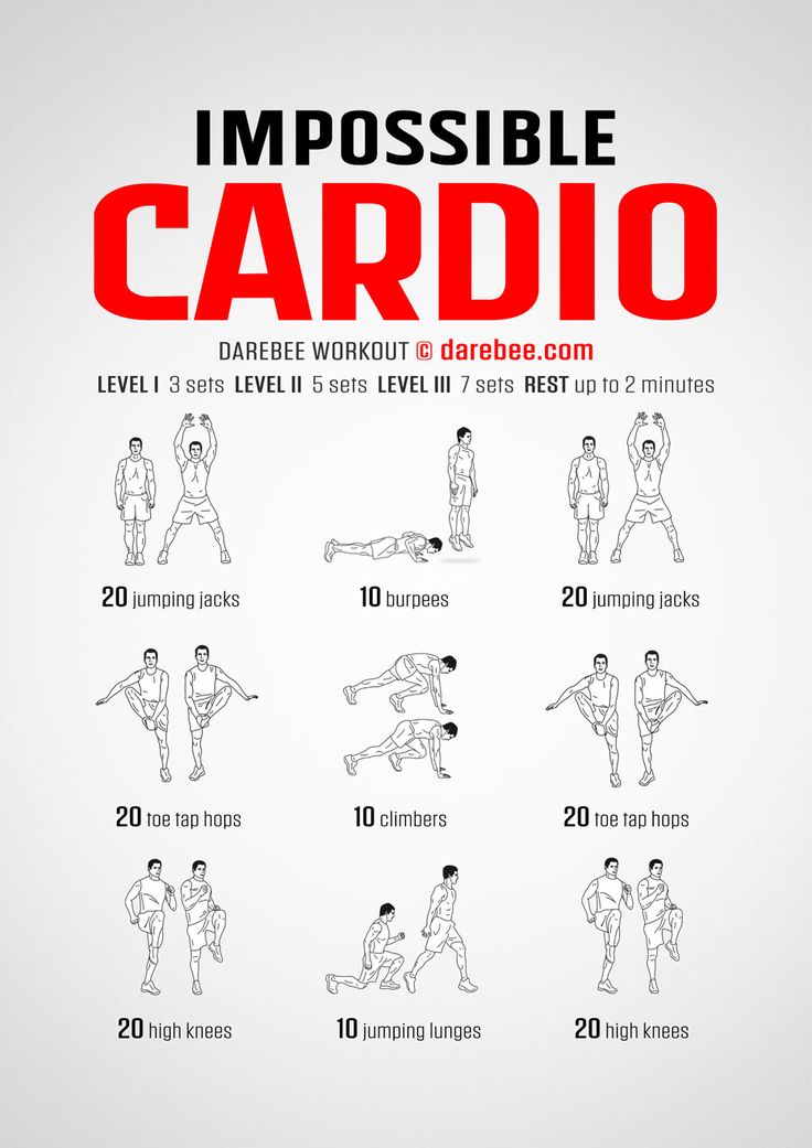 the poster shows how to do an impossible cardio