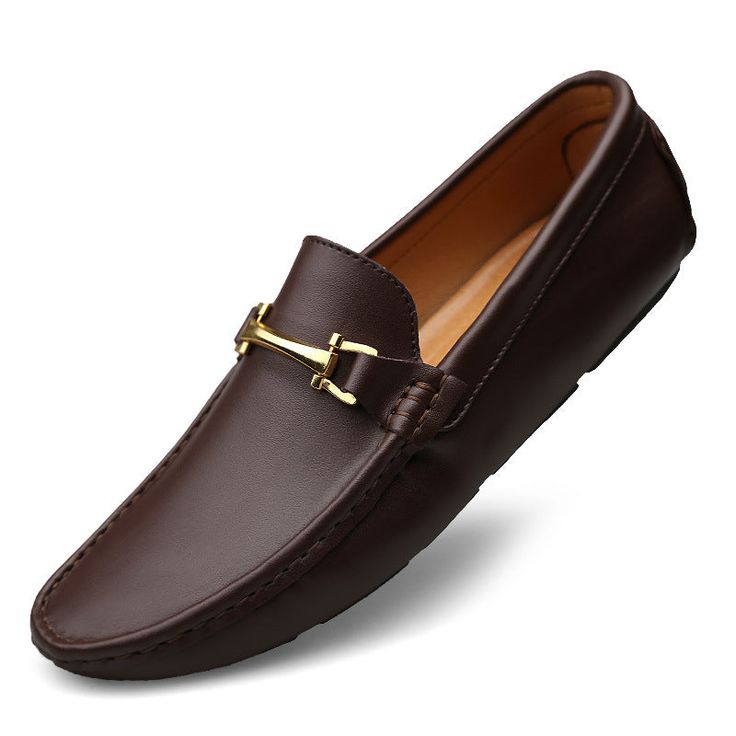 Italian Leather Men Loafers Elevate your style with these Italian leather men's loafers. Crafted in classic fashion, these genuine leather loafers exude sophistication and comfort. Whether you're dressing up for a formal event or adding a touch of Italian style to your everyday attire, these loafers are the perfect choice. Step into timeless elegance and experience the luxury of Italian craftsmanship with every step Overview: Unique design, stylish and beautiful. Good material, comfortable feet. Brown Slip-on Boat Shoes For Formal Occasions, Masculine Formal Slip-on Moccasins, Elegant Business Slip-on Boat Shoes, Elegant Slip-on Boat Shoes For Business, Elegant Slip-on Boat Shoes For Business Casual, Masculine Style Formal Slip-on Loafers, Formal Slip-on Moccasins, Elegant Moc Toe Boat Shoes For Business, Formal Slip-on Loafers