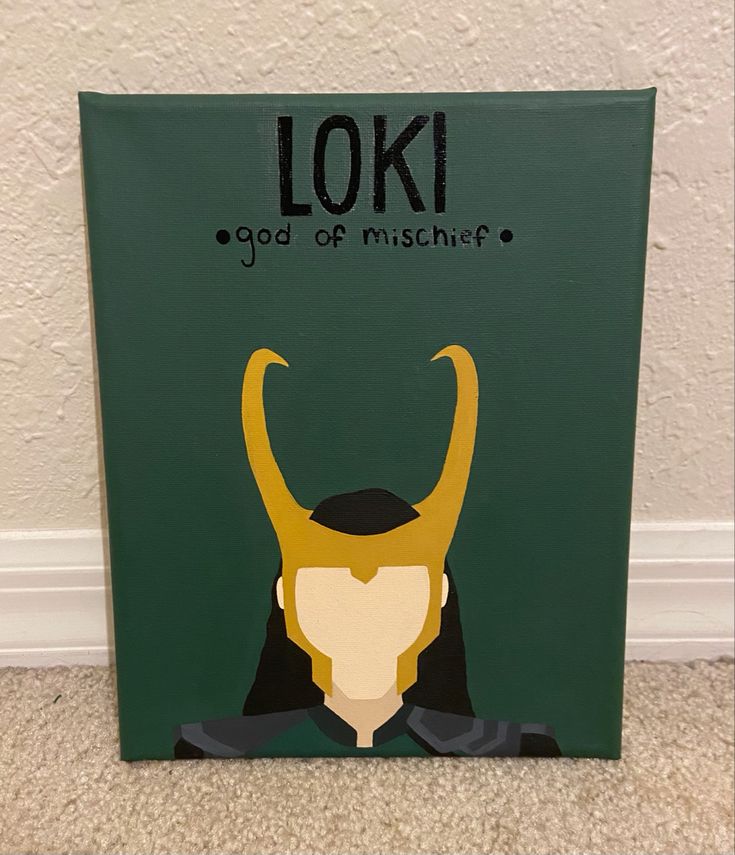 a sign with an image of loki on it