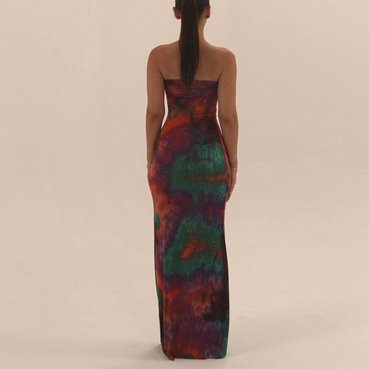 Brand New With Tags Size Small, Extreme Stretch Brand: L.Vennero Fitted Multicolor Maxi Dress For Cocktail, Multicolor Strapless Maxi Dress For Evening, Multicolor Strapless Midi Dress For Party, Fitted Multicolor Maxi Dress For Date Night, Strapless Multicolor Midi Dress For Party, Fitted Multicolor Maxi Dress For Evening, Multicolor Sleeveless Maxi Dress For Date Night, Sleeveless Multicolor Maxi Dress For Date Night, Purple Maxi Dress For Night Out