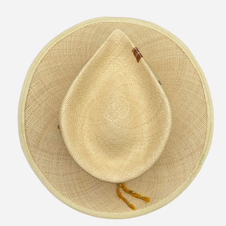 Silk and cotton ribbons with small details around crown Sweatband with 'That Summer Feeling' inspirational quote All hats are unique and have perfect imperfections! Straw hat hand woven in Ecuador Hand made and designed by Valeria in California Small Detail, Summer Feeling, Fedora Hat, Hand Designs, Straw Hat, Summer Colors, Gold Details, Fedora, Straw