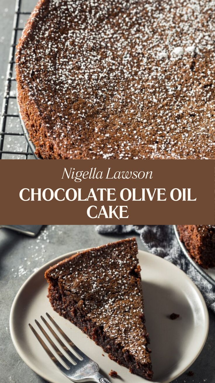 Nigella Chocolate Olive Oil Cake Desserts Using Olive Oil, Chocolate Olive Oil Cake Recipe, Olive Oil Dessert Recipes, Olive Oil Chocolate Cake, Cakes Made With Oil, Gf Cake, Chocolate Olive Oil Cake, Orange Olive Oil Cake, Olive Oil Cake Recipe