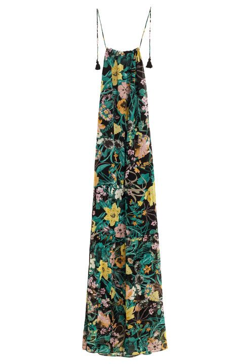 Zara Long Printed Dress, $70; zara.com  Tropical maxi dress with tassels.  Great for a destination wedding. Upstage The Bride, Summer Wedding Guest Dresses, Effortless Chic Style, Tropical Maxi Dress, Dresses For Summer, Summer Wedding Guest, Guest Attire, Breezy Dress, Long White Dress