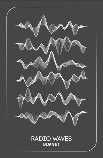 radio waves on a black background