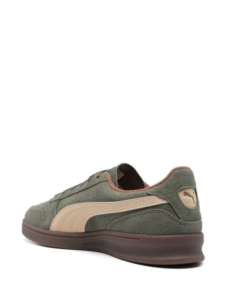 R-Suede Indoor Sneakers: Hit the streets in style. With a sculpted outsole and premium suede upper in classic PUMA style, these sneakers hark back to the brand's '80s heritage while keeping you comfortably on trend. Move fast in the hottest look of the season.Gender: MenMaterial: 100% LEATHERColor: GREENMade in: ImportedProduct ID: 398531-01 DARK OLIVE/HAUTE COFFEE*Import tax/duty will be calculated at checkout (If applicable) Suede Sneakers With Cushioned Footbed For Streetwear, Suede Streetwear Sneakers With Cushioned Footbed, Suede High-top Sneakers With Rubber Sole For Streetwear, Suede High-top Sneakers With Cushioned Footbed For Streetwear, Urban Suede Sneakers With Gum Sole, Suede High-top Sneakers With Cushioned Footbed, Urban Suede Skate Shoes With Rubber Sole, Urban Suede Skate Shoes With White Sole, Suede High-top Sneakers For Streetwear