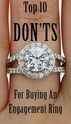 the top 10 don'ts for buying an engagement ring