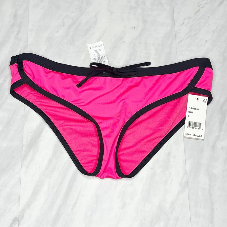 Kenneth Cole Reaction Low-Rise Bikini Bottom Size Small New With Tags Pink Swimwear For Sports During Beach Season, Pink Stretch Swim Trunks For Beach Season, Pink Stretch Tankini For Beach Season, Pink Swim Trunks For Beach Season, Pink Beachwear Swim Trunks For Beach Season, Pink Stretch Swim Trunks, Pink Stretch Swim Trunks For Swimming, Pink Swim Trunks For Beachwear, Pink Beachwear Swim Trunks For Pool