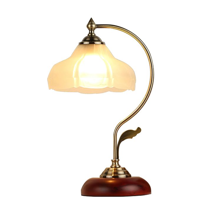 a lamp that is on top of a table