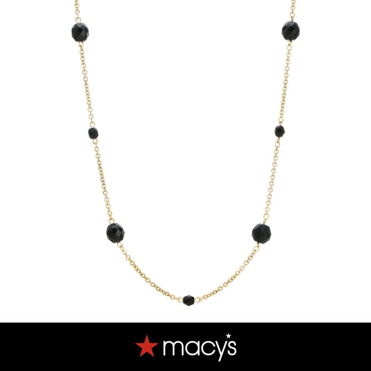 in stock Chic Beaded Chain Jewelry For Evening, Chic Evening Jewelry With Beaded Chain, Party Long Necklace With Black Beads, Black Polished Bead Necklaces For Party, Black Single Strand Beaded Necklace For Party, Formal Long Black Beads Necklace, Chic Beaded Chain Necklace For Formal Occasions, Chic Formal Necklace With Beaded Chain, Black Round Beads Jewelry Fashion Accessory