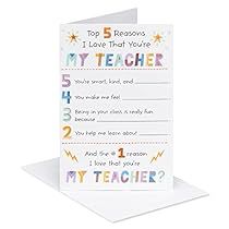 a teacher's birthday card with the words i love that you're my teacher