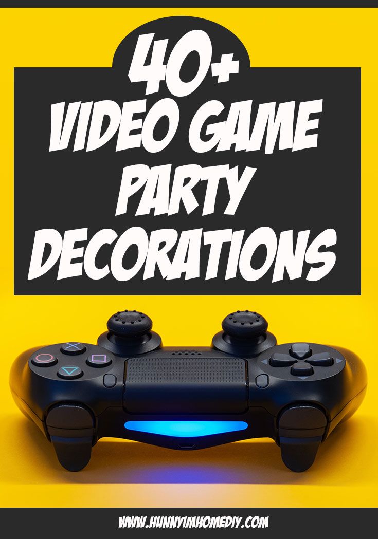 a video game party decoration with the words 40 + video game party decorations on it