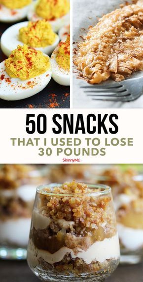 the cover of 50 snacks that used to lose 30 pounds, including deviled eggs