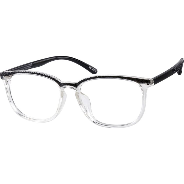 With this square eyeglasses value and style go hand-in-hand. The light and flexible medium-wide eyeglasses works both as bold glasses or sleek sunglasses. It is available in two options: matte black with gold detailing on the brow and temple arms; and glossy clear with black brow and temple arms. | Zenni Classic Square Prescription Eyeglasses Clear Plastic Black Square Glasses, Bold Glasses, Sleek Sunglasses, Black Brows, Zenni Optical, Square Eyeglasses, Square Glasses, Prescription Eyeglasses, Black Square