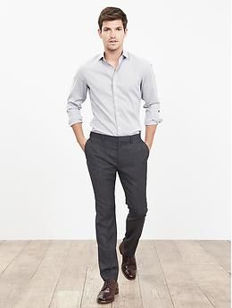 Modern Slim Charcoal Flannel Pant | Banana Republic Fall Business Slim Fit Bottoms, Slim Fit Pants With Button Closure For Fall, Gray Business Bottoms For Fall, Slim Fit Pants For Fall, Fall Slim Fit Pants With Button Closure, Fall Flat Front Bottoms With Button Closure, Slim Fit Business Pants For Fall, Business Pants With Button Closure For Fall, Business Slim Fit Pants For Fall