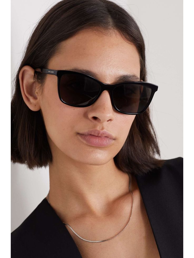 SAINT LAURENT EYEWEAR Square-frame acetate sunglasses Timeless Sunglasses, Ysl Sunglasses, Saint Laurent Sunglasses, High Fashion Looks, Classic Sunglasses, Acetate Sunglasses, Cool Sunglasses, Stylish Sunglasses, Eyewear Womens