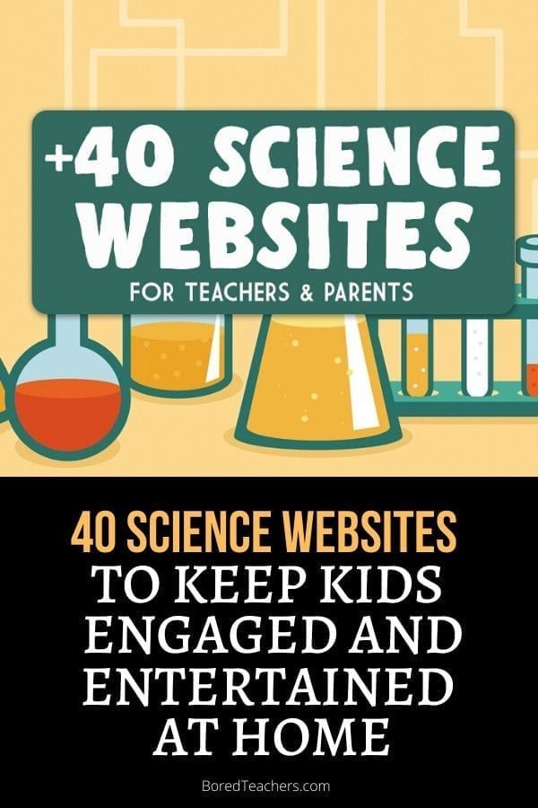 the cover of 40 science webs for teachers and parents to keep kids engaged and entertained at home