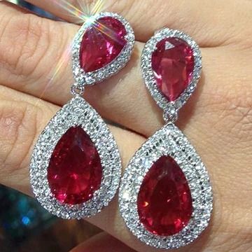 Earrings – Page 5 – Glam Duchess Red Water, Crystal Fashion, Wedding Anniversary Party, Cubic Zirconia Earrings, Earrings Women, Perfect Palette, Hanging Earrings, Trendy Earrings, Zirconia Earrings