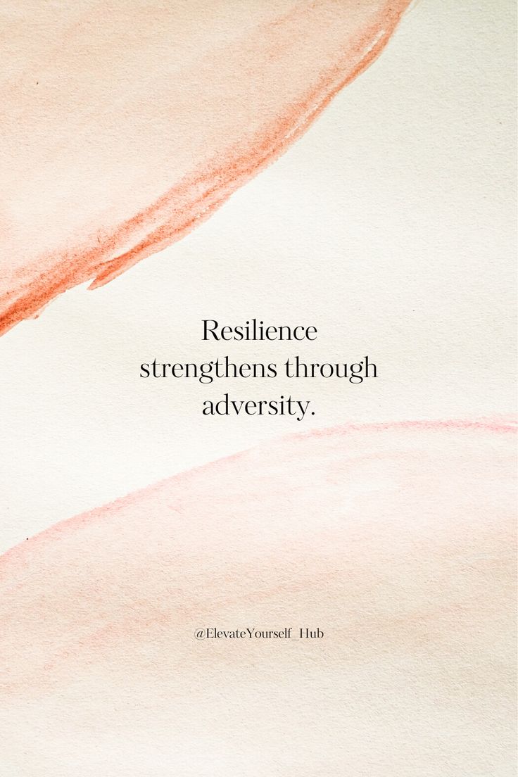 the words resilice, strength through adversity are drawn in red ink