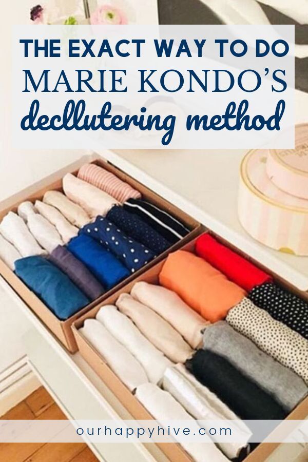 the exact way to do marie kondo's decluttering method