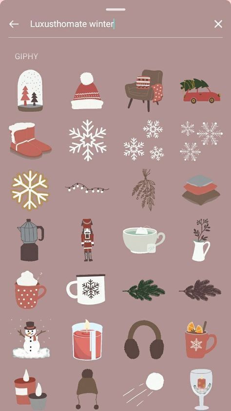 a poster with different types of objects on it's side, including snowflakes and