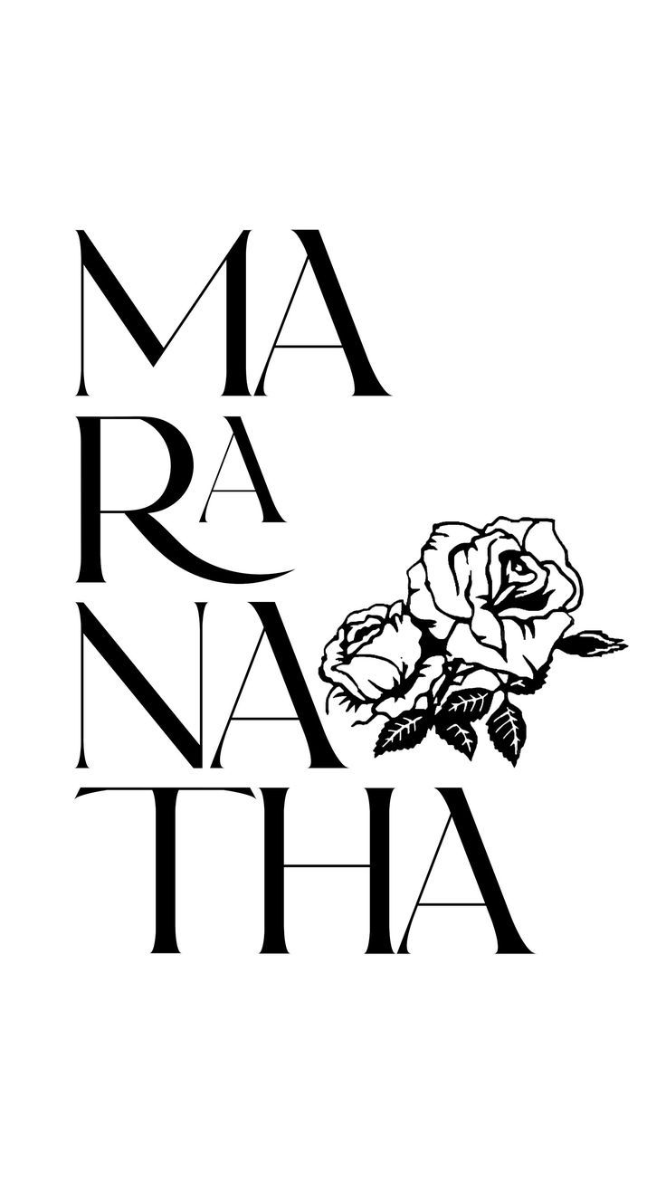 the words ma raa na tha written in black ink with a rose on it