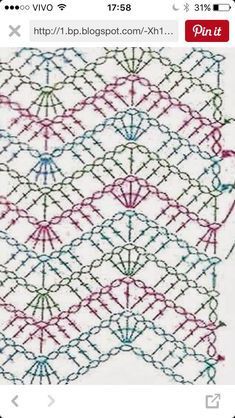 an image of a crochet pattern on a cell phone