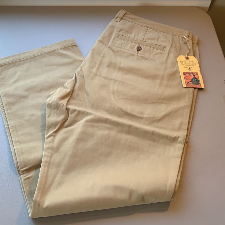 Cotton 1816 Chino Pant Waste 44 Length 34 Full-length Chinos With Pockets For Business Casual, Business Casual Full-length Chinos With Pockets, Straight Fit Chinos With Pockets, Spring Full-length Chinos With Welt Pockets, Classic Khaki Tapered Leg Bottoms, Classic Khaki Bottoms, Classic Khaki Full Length Bottoms, Classic Straight Fit Pants With Pockets, Classic Khaki Pants