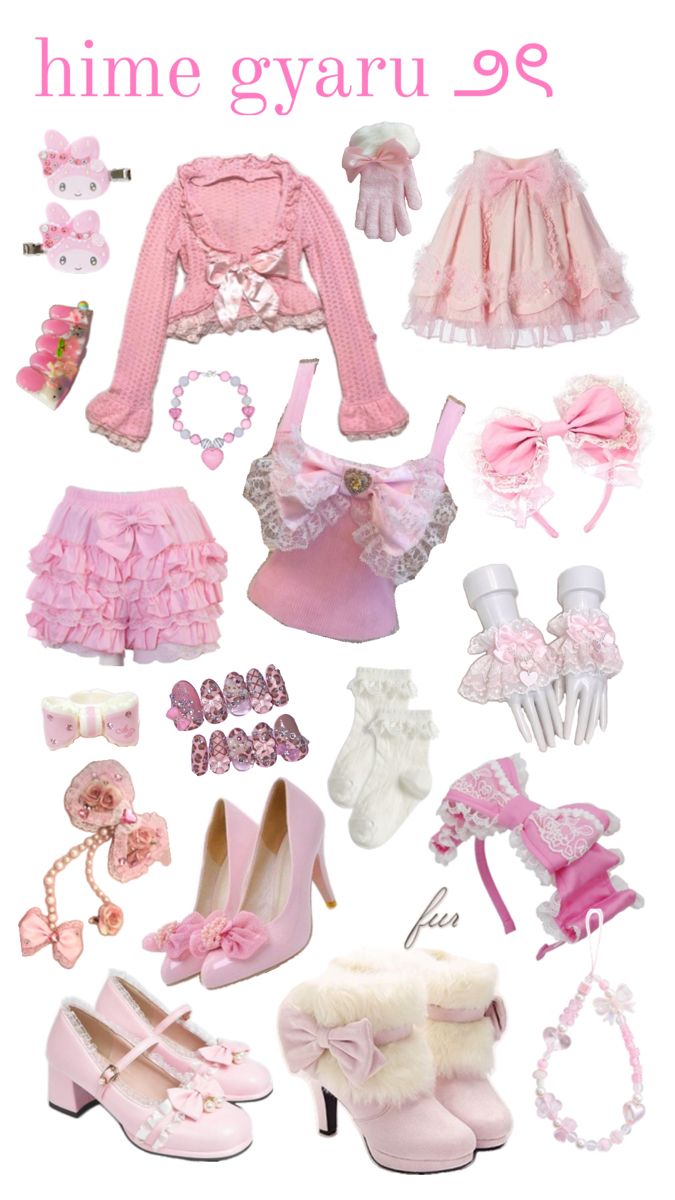 ,, hime gyaru outfit Gyaru Outfit, Fashion Show Themes, Hime Gyaru, Gyaru Fashion, Clothes And Shoes, Japanese Street Fashion, Really Cute Outfits, Girly Outfits, Lolita Fashion