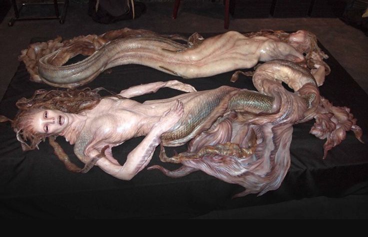 an image of a woman covered in flesh with snakes on her head and other body parts