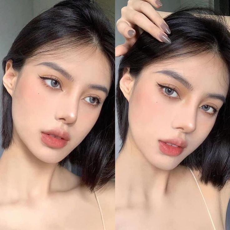 Korean Makeup Western Face, Asian Makeup On Western Eyes, Summer Cool Tone Korean Makeup, Korean Makeup On Westerners, Korean Summer Makeup, Korean Makeup Look Glam, Korean Glam Makeup, Warm Tone Makeup Korean, Soft Glam Makeup Asian