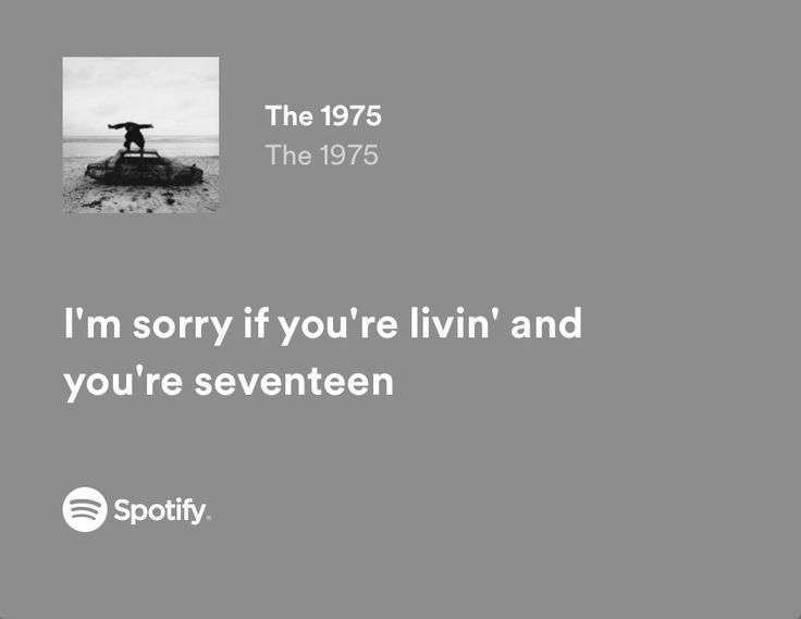 an advertisement for spotify's new album, i'm sorry if you're livin'and you're seventies