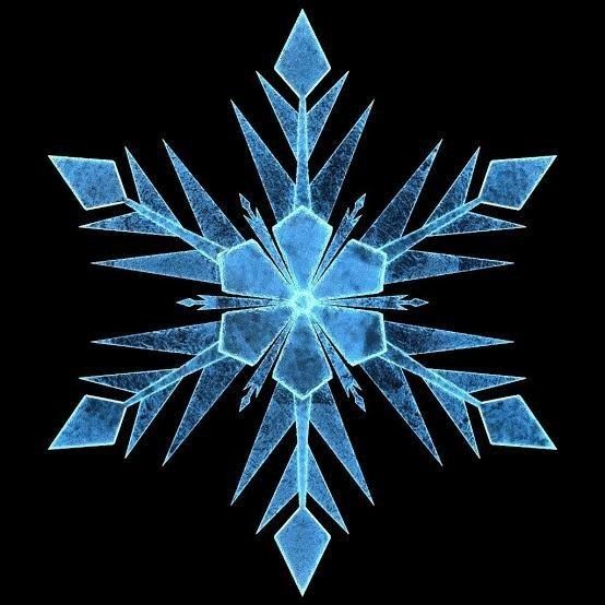 a snowflake that looks like it has been made out of ice and is blue