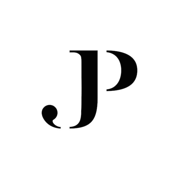 the letter j is shown in black and white