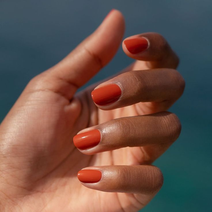 Dark Skin Nail Polish, Dark Skin Nail Color, Fun Nail Colors, Colors For Dark Skin, Green Nail Polish, Orange Nails, Semi Permanent, Base Coat, Nail Polish Colors