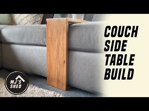 the couch side table build is made out of wood