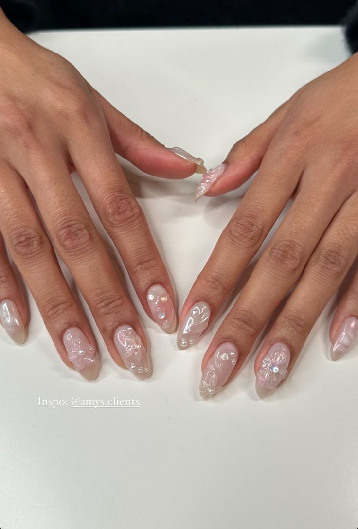 White Japanese Nails, Japanese Jelly Nails, Japan Nails, Asian Nail Art, Douyin Nails, Nail Display, Soft Gel Nails, November Nails, Asian Nails