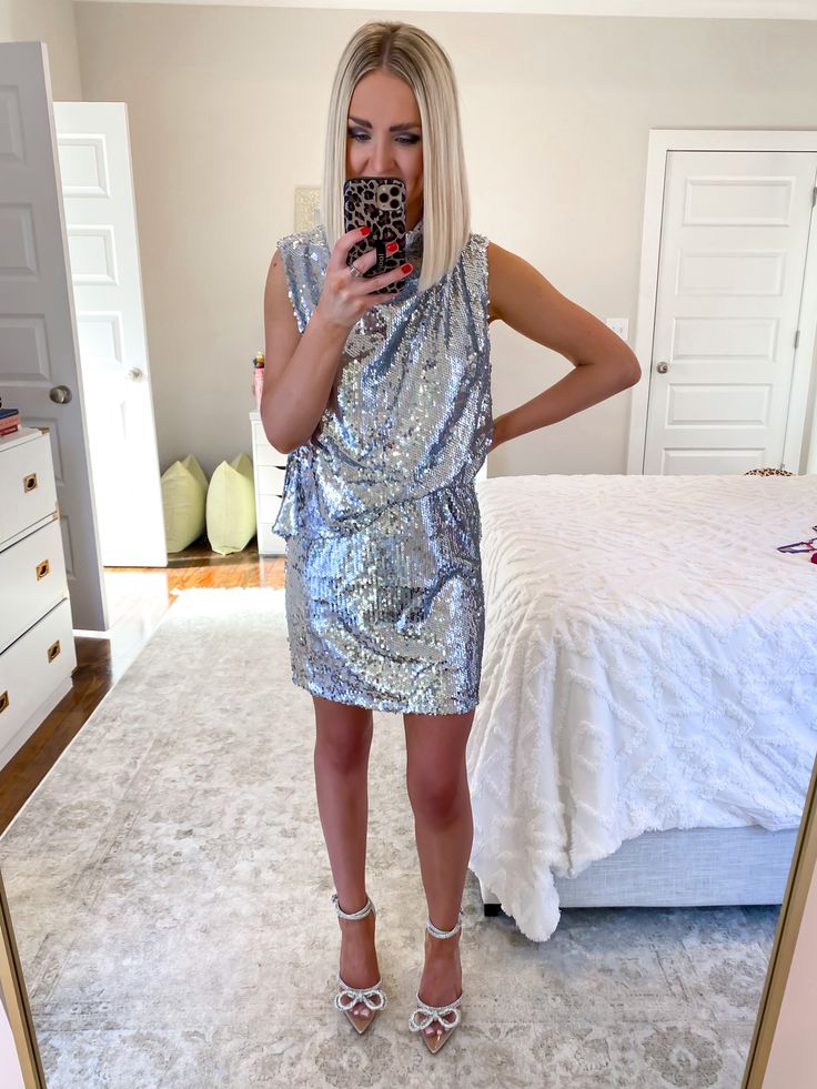 Shop Waltzing Through Silver Sequin … and other curated products on LTK, the easiest way to shop everything from your favorite creators. Silver Sequin Dress Outfit, Sequin Dress Outfit, Silver Sequin Dress, Nye Dress, Nye Outfits, Silver Sequin, Dress Outfit, Waltz, Sequin Dress