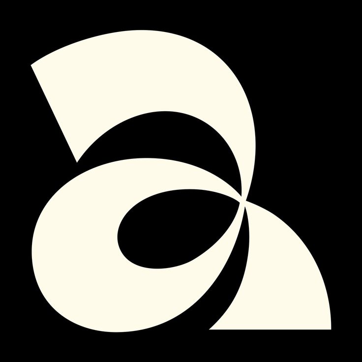 an abstract black and white logo with the letter g in it's center circle