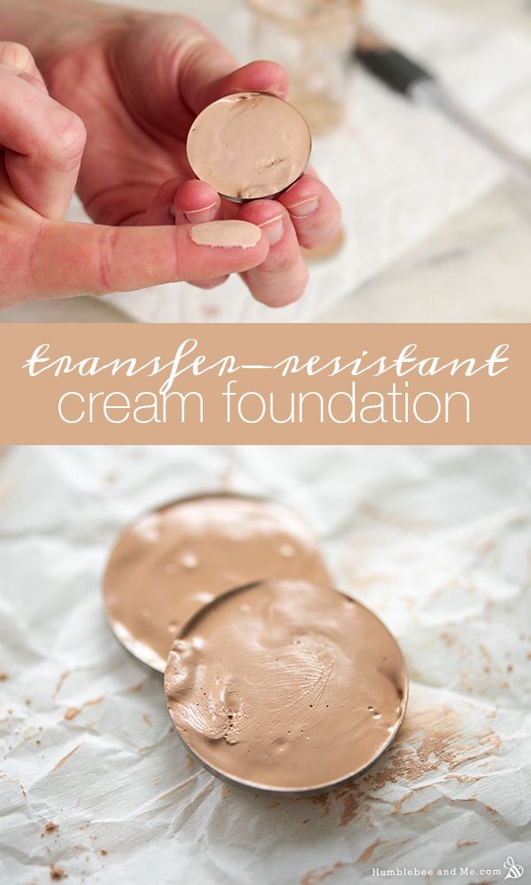 Transfer-Resistant Cream Foundation - Humblebee & Me Diy Makeup Foundation, Homemade Foundation, Kitchen Apothecary, Diy Natural Makeup, Diy Foundation, Diy Makeup Recipe, Making Cosmetics, Make Your Own Makeup, Makeup Recipes