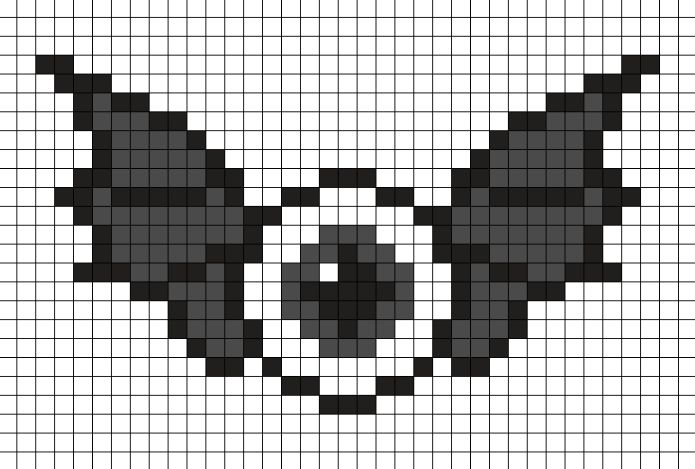 an image of a pixel style eye with glasses on it