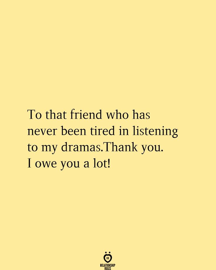 a yellow background with the words to that friend who has never been tried in listening to my