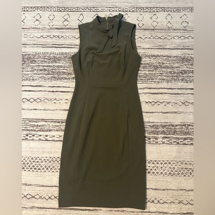 A Midi Style Business Calvin Klein Dress. Nwot Calvin Klein Dresses Calvin Klein, Hunter Green Calvin Klein Dress, Olive Dress, Calvin Klein Dress, Calvin Klein Dresses, Womens Calvin Klein, Business Fashion, Colorful Dresses, Calvin Klein