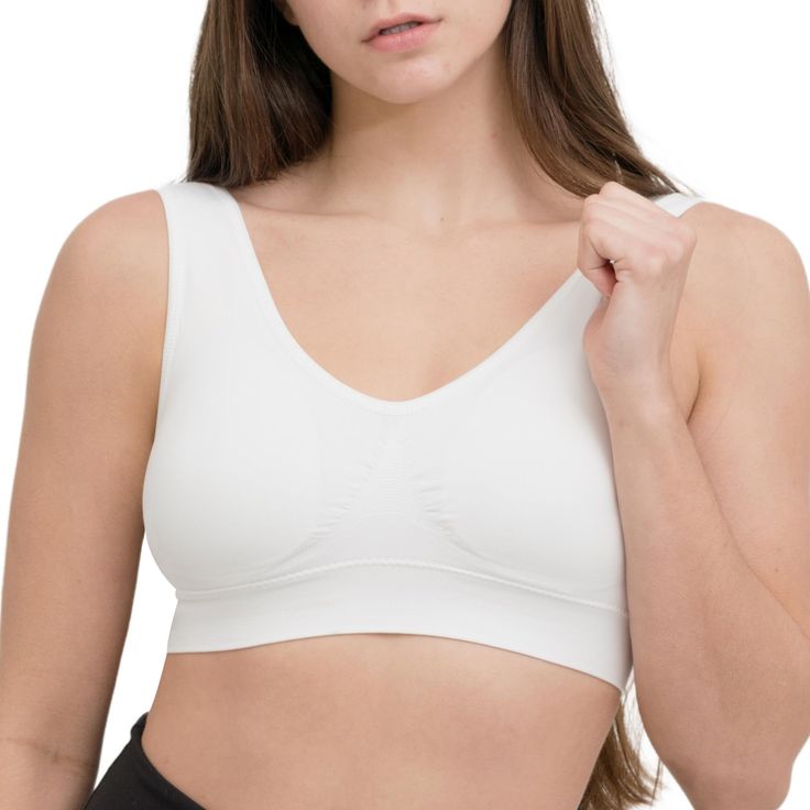 PRICES MAY VARY. SKIN-FRIENDLY TEXTURE: Our wireless comfortable bra are made of light and breathable material to give the ultimate comfort. It can keep you cool and comfortable for the whole day even in sleep. PADDED BRALETTE: Padded bras feature removable, easy cleaning and reusable pads for convenient adjustment. They can be put in and taken out easily if you need them. You can also put breast forms into the pockets easily. ZERO IRRITATION SEAMLESS BRAS: Full coverage bra without underwire is Sporty Light Support Bra For Relaxation, Comfortable Full Coverage Sports Bra With Light Support, Fitted Casual Bra With Light Support, Casual Fitted Bra With Light Support, Supportive Seamless Sports Bra For Relaxation, Comfortable Supportive Sports Bra, Comfortable Stretch Bra With Medium Bust Support, Comfortable Full Coverage Stretch Sports Bra, Comfortable Stretch Sports Bra With Soft Touch