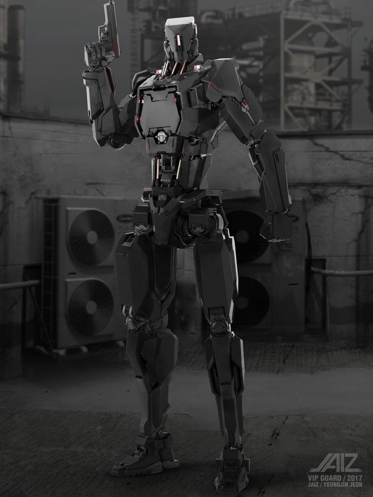 a robot that is standing up in the air with his hand out and pointing at something